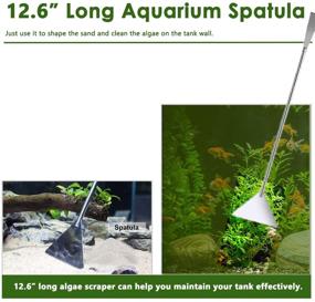 img 1 attached to 🔧 Versatile and Durable 15" Stainless Steel Aquarium Tools Kit by Capetsma - Ideal for Aquascaping, Bonsai, and Algae Scraping in Fish Tanks