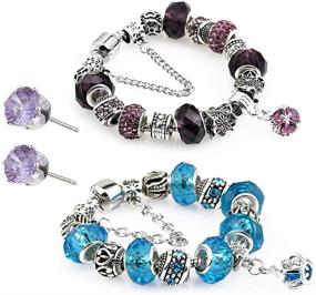 img 4 attached to 💎 Elegant Enamel Bracelet: Sparkling European Crystal Jewelry for Girls