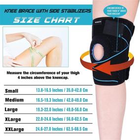 img 1 attached to 🏋️ Neoprene Knee Brace with Side Stabilizers - Patella Support for Meniscus Tear, Arthritis, Knee Pain Relief - Suitable for Sports, Weightlifting, Fitness, Running - Ideal for Men or Women - Medium Size