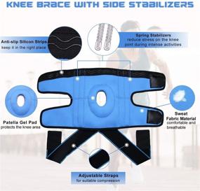 img 3 attached to 🏋️ Neoprene Knee Brace with Side Stabilizers - Patella Support for Meniscus Tear, Arthritis, Knee Pain Relief - Suitable for Sports, Weightlifting, Fitness, Running - Ideal for Men or Women - Medium Size