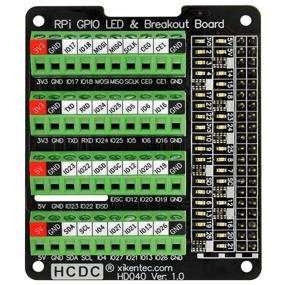 img 4 attached to 🔧 HCDC RPi GPIO Status LED & Terminal Block Breakout Board HAT for Raspberry Pi A+ 3A+ B+ 2B 3B 3B+ 4B" - Enhanced SEO-optimized product name: "HCDC RPi GPIO Status LED & Terminal Block Breakout HAT Board for Raspberry Pi A+ 3A+ B+ 2B 3B 3B+ 4B