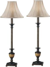 img 4 attached to 🏺 Kenroy Home 30944 Emily Lamp Sets: 30" Height, 11" Width, Crackle Bronze Finish