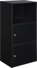 img 4 attached to 🔲 Black Xtra Storage 2 Door Cabinet by Convenience Concepts