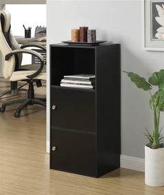 img 2 attached to 🔲 Black Xtra Storage 2 Door Cabinet by Convenience Concepts