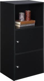 img 3 attached to 🔲 Black Xtra Storage 2 Door Cabinet by Convenience Concepts