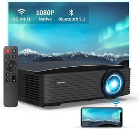 img 4 attached to NexiGo Native 1080P Projector: Experience Stunning Brightness and Connectivity with 5G Wi-Fi, Bluetooth, and Dolby Sound Support - Perfect for Outdoor Movies and Compatibility with TV Stick, iPhone, Android, Laptop, and Console!