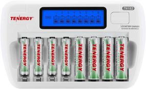 img 4 attached to 🔋 Tenergy AA/AAA Battery Charger Bundle - TN162 8 Bay Smart LCD Charger + 4 Pack AA & 4 Pack AAA Centura (LSD) Rechargeable Batteries