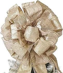 img 1 attached to 🎄 Add Festive Flair with our Large 27x12 Inch Christmas Tree Topper Bow - Perfect for Christmas Decoration!