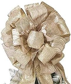 img 2 attached to 🎄 Add Festive Flair with our Large 27x12 Inch Christmas Tree Topper Bow - Perfect for Christmas Decoration!