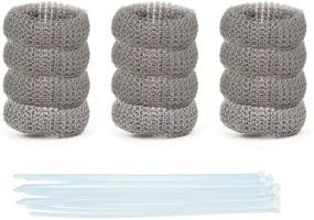 img 4 attached to 🪤 Premium Snare and Rustproof Stainless Steel Mesh Lint Traps with Clamps - Pack of 50 for Washing Machines