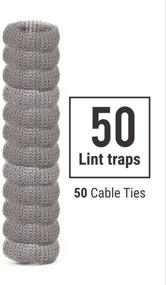 img 2 attached to 🪤 Premium Snare and Rustproof Stainless Steel Mesh Lint Traps with Clamps - Pack of 50 for Washing Machines