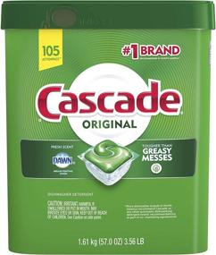 img 4 attached to 🧼 Cascade Original Dishwasher Pods, Actionpacs Detergent Tablets, Fresh Scent, 105-Count