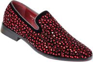 enzo romeo rhinestone men's sparkling moccasins - stylish shoes, loafers & slip-ons logo