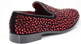 img 1 attached to Enzo Romeo Rhinestone Men's Sparkling Moccasins - Stylish Shoes, Loafers & Slip-Ons