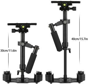 img 1 attached to 🎥 SUTEFOTO S40 Handheld Stabilizer Steadicam Pro Version for Camera Video DV DSLR Nikon Canon, Sony, Panasonic with Quick Release Plate - Ultimate Stability in Black