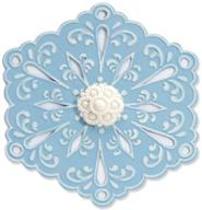 ⛄ sizzix 657366 bigz die: snowflake #4 by beth reames, blue - with bonus textured impressions logo