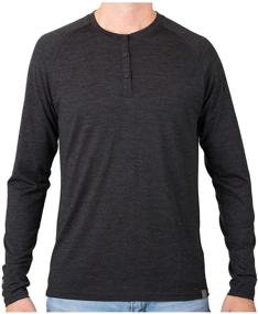 img 4 attached to MERIWOOL Mens Layer Sleeve Henley