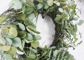 img 1 attached to 🌿 Admired By Nature: Exquisite 24" Artificial Season Wreath in Enchanting Green Olive