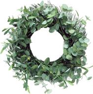 🌿 admired by nature: exquisite 24" artificial season wreath in enchanting green olive логотип