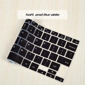 img 1 attached to 🔒 Keyboard Cover Skin for Samsung Galaxy Book Flex Alpha 13.3-inch 2-in-1 QLED Touch-Screen NP730QCJ-K01US, Samsung Galaxy Book Flex 13.3 NP930QCG-K01US/ NP930XCJ-K01US/ NP930XCJ-K02US, Black & Clear 2-Pack