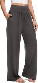 img 4 attached to High Waist Women's Sweatpants by OLIKEME - Lounge, Stretch, and Casual Yoga Pants with Pockets