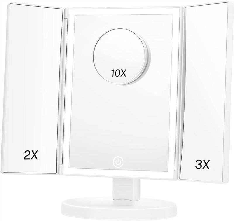 magicfly rechargeable magnification brightness trifold lighted mirror 로고