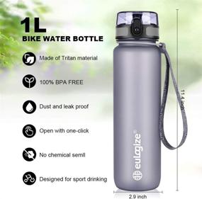 img 4 attached to 💧 Stay Hydrated and Motivated with Eulogize 32 Oz BPA Free Fruit Infusion Water Bottle: Time Marker, Leakproof Design, Infusion Rod, Cleaning Brush, Carry Strap