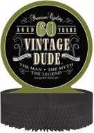 vintage dude 60th birthday centerpiece with honeycomb base - multicolor, 9x9x11.75 inches logo