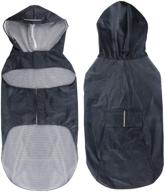🐶 idepet dog raincoat: waterproof hoodie jacket rain poncho for dogs, reflective stripe & full body protection logo