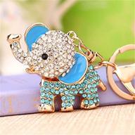 dazzling rhinestone elephant charm 🐘 backpack keychain – a stylish accessory logo