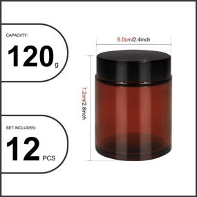 img 3 attached to Pack Amber Round Glass Jars Travel Accessories