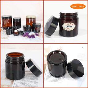 img 2 attached to Pack Amber Round Glass Jars Travel Accessories