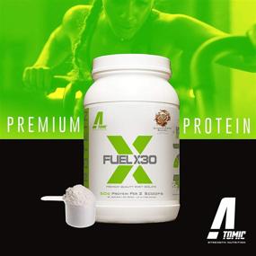 img 3 attached to Атомная сила питания Fuel X30 Whey Isolate - высококачественный увеличитель мышечной массы - нулевой сахар, нулевой жир, без глютена, без лактозы (2 фунта, молоко и печенье)