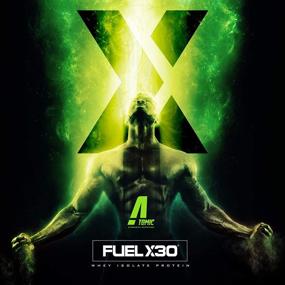 img 4 attached to Атомная сила питания Fuel X30 Whey Isolate - высококачественный увеличитель мышечной массы - нулевой сахар, нулевой жир, без глютена, без лактозы (2 фунта, молоко и печенье)