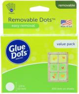 glue dots double-sided removable dots, 1/2'' clear (pack of 600): versatile adhesive solution logo