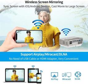 img 3 attached to Wireless Projector Bluetooth Portable Widescreen