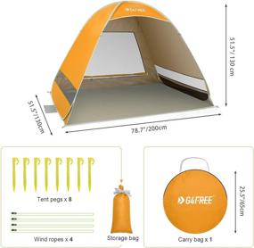 img 2 attached to 🌞 G4Free Upgraded Pop Up Beach Tent - Ultimate 2-3 Person Automatic Sunshade with UPF 50+ Protection - Lightweight Cabana Canopy for a Perfect Shade Shack Experience!