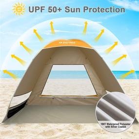 img 3 attached to 🌞 G4Free Upgraded Pop Up Beach Tent - Ultimate 2-3 Person Automatic Sunshade with UPF 50+ Protection - Lightweight Cabana Canopy for a Perfect Shade Shack Experience!