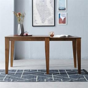 img 3 attached to 🍽️ Livinia Sliding Extension Dining Room Table: 35-59" Expandable Solid Hardwood Kitchen Table – The Perfect Addition to Your Dining Space!