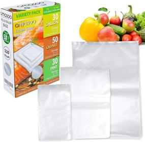 img 4 attached to 🛍️ AMASOO Vacuum Sealer Bags - 110 Count for Sous Vide, Food Saver, Vac Storage | BPA-Free | Heavy Duty | Precut & Reliable