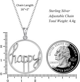 img 1 attached to FANCIME Sterling Inspirational Necklace Motivational