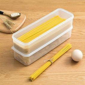 img 2 attached to 🍝 2-Piece Pasta Storage Container Set – Kitchen Spaghetti Food Storage Box with Lid for Spaghetti, Noodles, Pasta, Eggs, Fruits, Snacks