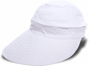 img 1 attached to 🌞 Optimize Max Sun Protection: Physician Endorsed Women's Naples Cotton Packable Cap & Visor Sun Hat, UPF 50+ Rated