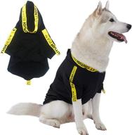 🐶 coutudi printed yellow stripe dog hoodie – casual puppy pullover outfit for all breeds – black pet shirt – stylish dog clothes логотип