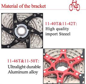 img 1 attached to 🚵 Bolany Mountain Bike Cassette: Lightweight 8/9/10/11 Speed 11-40/42/46/50T - Compatible with Shimano/SRAM/FSA/Campagnolo/KMC XC AM DH MTB Chains