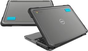 img 4 attached to Gumdrop Cases Dell 3100 Chromebook Clamshell SlimTech Black Case - Extreme Drop Protection for Rugged Laptop