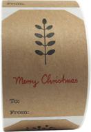 🎁 100 естественных крафтовых простых новогодних бирок для подарков наклейки для подарков 2 x 3 дюйма - всего самоклеющихся этикеток логотип