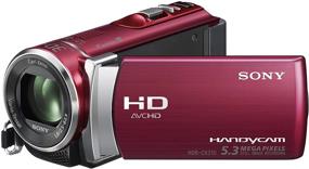 img 1 attached to 📹 Sony HDR-CX210 Handycam: High Definition Camcorder with 5.3 MP, 25x Optical Zoom (Red) – 2012 Model