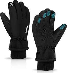 img 4 attached to 🧤 Winter Gloves with Anti-Slip Silicon Gel, Touchscreen Compatible, Windproof & Thermal Snow Gloves