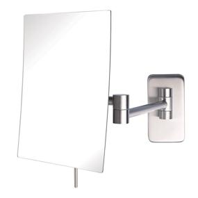 img 4 attached to 💄 Jerdon JRT695N Wall Mount Rectangular Makeup Mirror - 6.5 x 8.5 Inch, Nickel Finish: Effective Beauty Essential